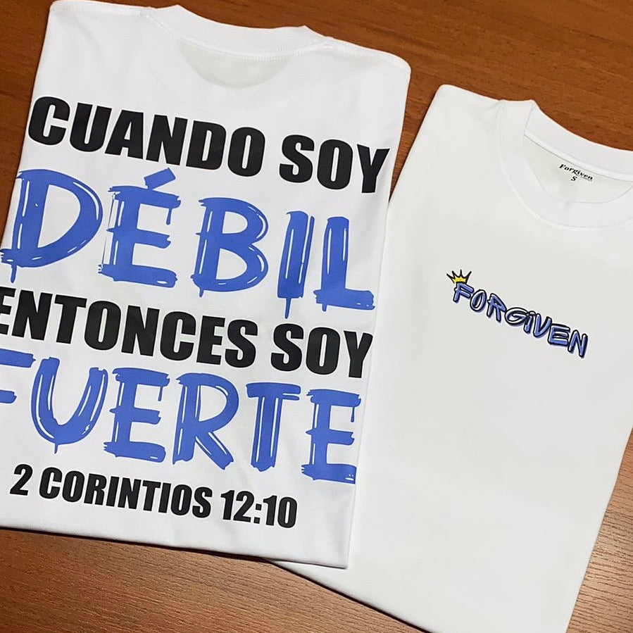 2 Corintios 12:10 blanca oversize